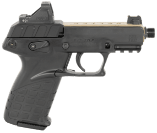 Kel-Tec P17 Compact 22LR Semi-Auto Pistol - 3.8" - TAN Slide - Viridian RFX-11 Green Dot